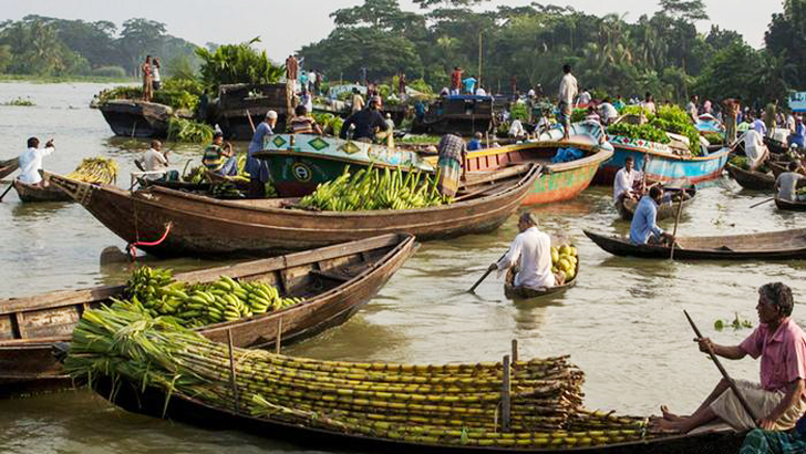 ঢেউয়ের ওপরে ভাসমান কৃষি হাট