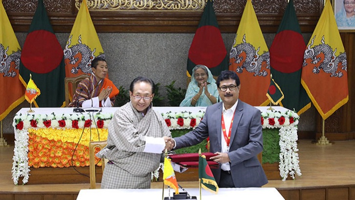 ভুটানের সঙ্গে ৫ সমঝোতা স্মারক সই
