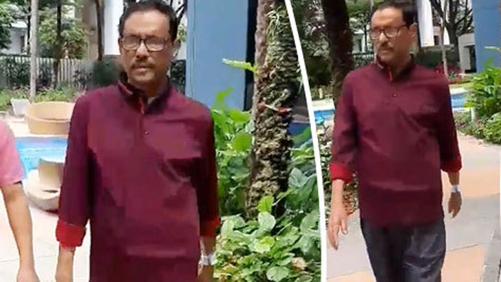প্রাতঃভ্রমণে ওবায়দুল কাদের