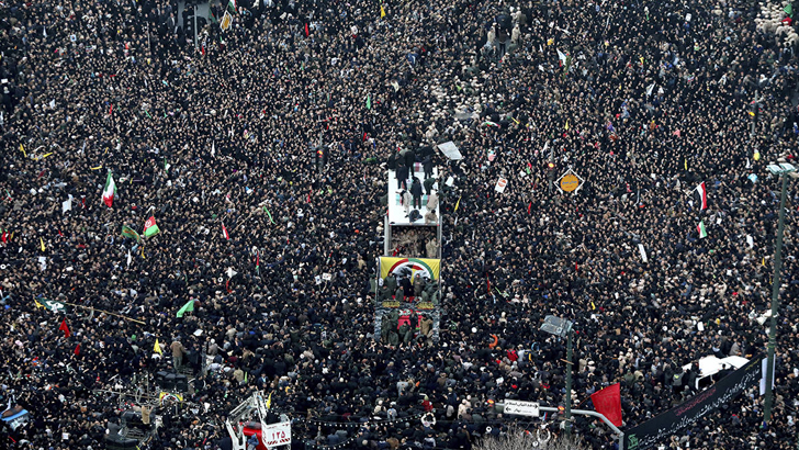 সোলাইমানির শোক মিছিলে পদদলিত হয়ে নিহত বেড়ে ৫০