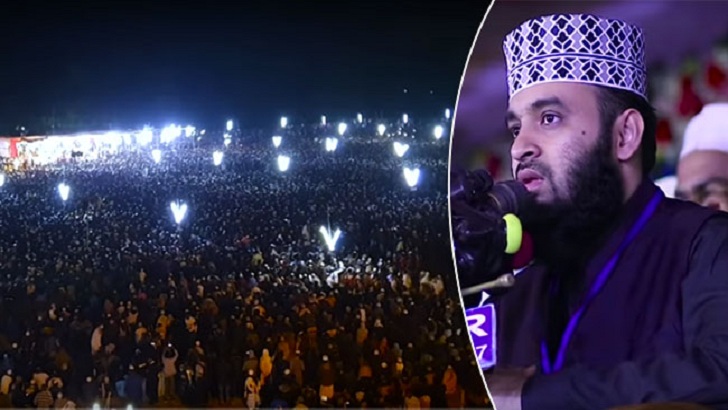 নিষিদ্ধের দেড় মাস পর ফেনীতে জনসমুদ্রে পরিণত হলো আজহারীর মাহফিল