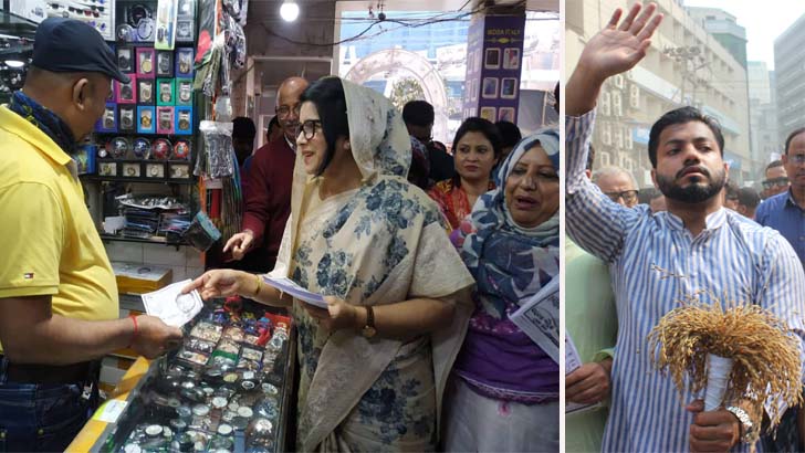 ধানের শীষে ভোট চেয়ে প্রচারে ইশরাকের মা