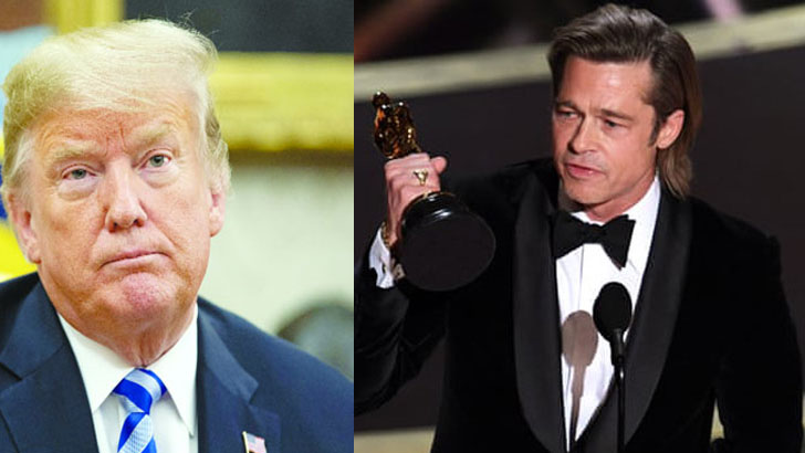 অস্কার জিতে ট্রাম্পের অভিশংসন প্রসঙ্গে মন্তব্য ব্রাড পিটের