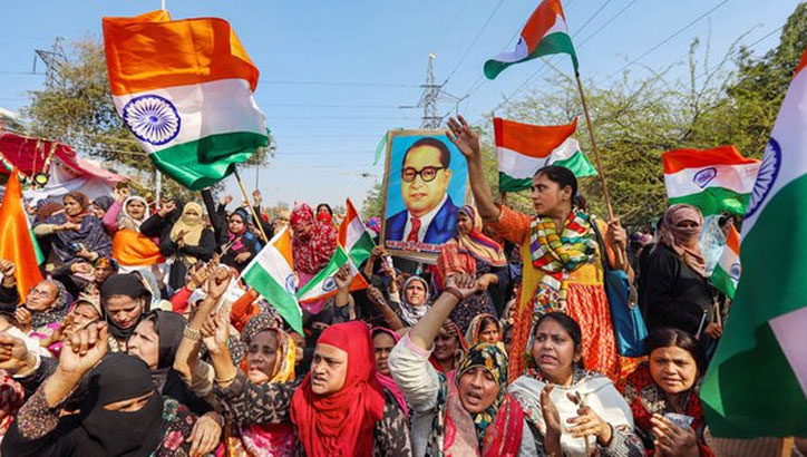 অমিত শাহের বাড়ির দিকে শাহিনবাগের মিছিল