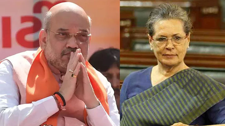সহিংসতার দায়ে অমিত শাহ’র পদত্যাগ চান সোনিয়া গান্ধী