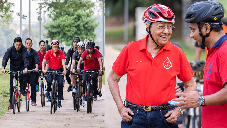 ৯৪ বছর বয়সেও সাইকেল চালাচ্ছেন মাহাথির, ছবি ভাইরাল