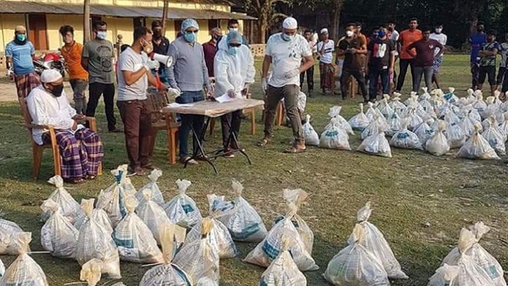 পলাশ ক্লাবের উদ্যোগে নিত্যপ্রয়োজনীয় পণ্যের হোম ডেলিভারি