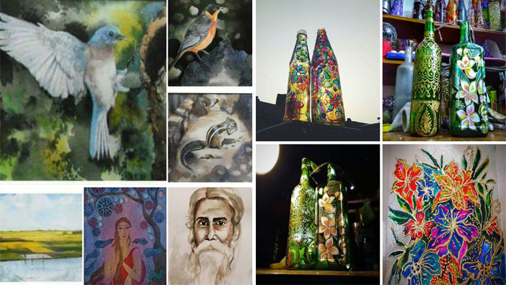 চিত্রকর্ম বিক্রি করে দুস্থদের পাশে রাবি শিক্ষার্থীরা