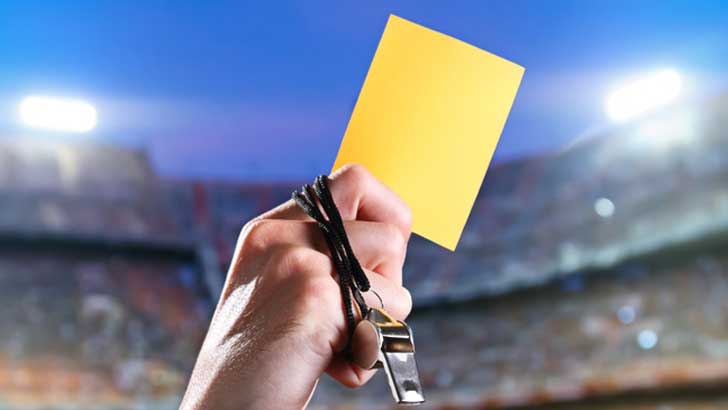 মাঠে থুতু ফেললেই হলুদ কার্ড