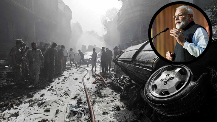 পাকিস্তানে বিমান বিধ্বস্তে হতাহতের ঘটনায় মোদির শোক