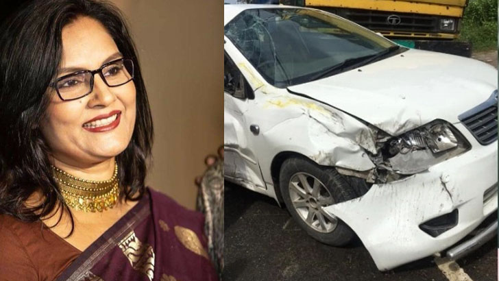 সড়ক দুর্ঘটনার কবলে অভিনেত্রী শাহনাজ খুশি, দুমড়েমুচড়ে গেছে গাড়ি