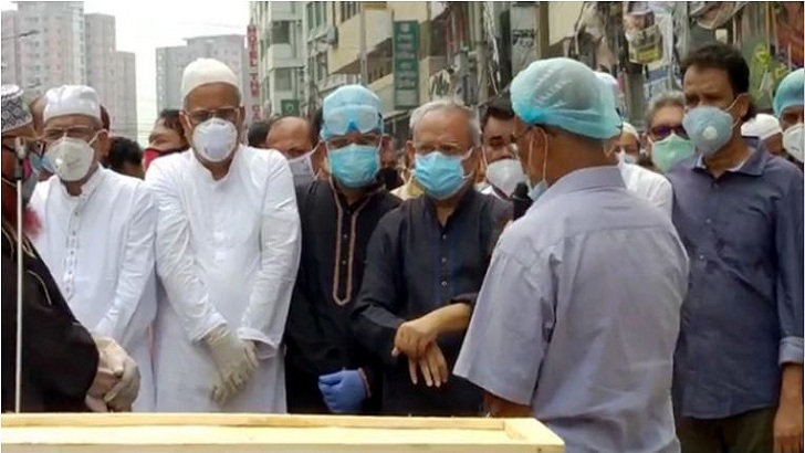 বাবুর কফিনের সামনে নেতাকর্মীদের কান্নার রোল