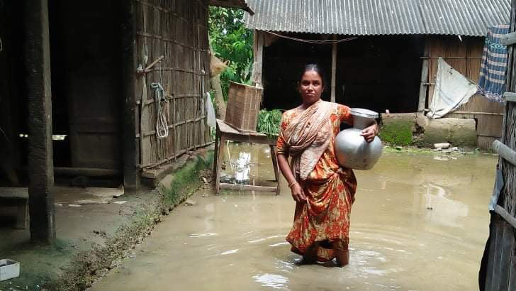 কুমারখালীতে পানিবন্দি শতাধিক পরিবার