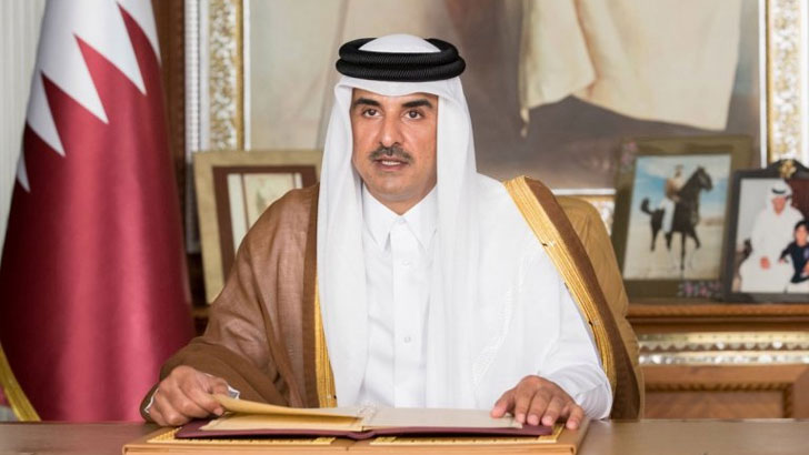 জাতিসংঘে ইসরাইল ইস্যুতে কঠোর অবস্থান কাতার আমীরের 