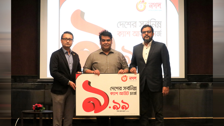 সর্বনিম্ন ক্যাশ আউট সীমা কমাল ‘নগদ’, প্রতি হাজারে চার্জ ৯.৯৯ টাকা