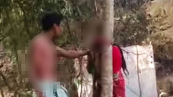 নারীকে গাছে বেঁধে নির্যাতনের ভিডিও ভাইরাল