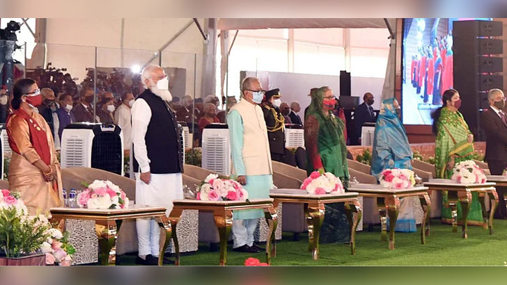 বাংলাদেশের স্বাধীনতার ৫০ বছর উদযাপনে সঙ্গী ভারতের প্রধানমন্ত্রী
