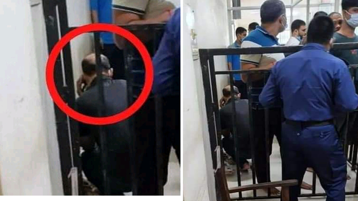 কাঠগড়ায় মোবাইলে ওসি প্রদীপের কথা বলার ছবি ভাইরাল