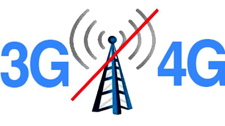 সারা দেশে থ্রিজি ও ফোরজি ইন্টারনেট সেবা বন্ধ