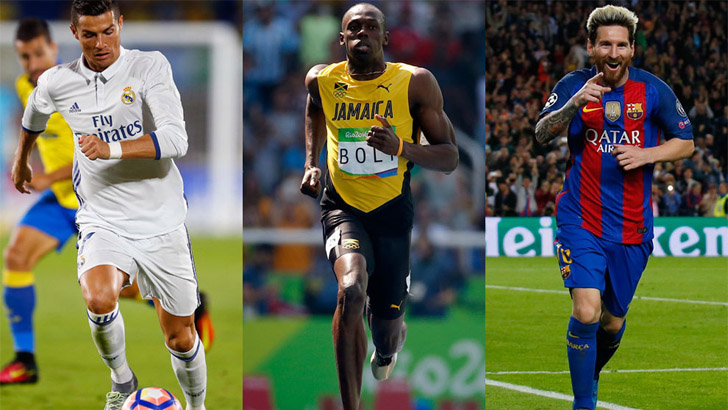 মেসি-রোনাল্ডো ও শচীন-লারার মধ্যে বোল্টের চোখে সেরা কে (ভিডিও)