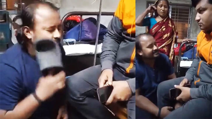 মৃত্যুপথযাত্রী বাবার সামনেই নিজের গালে জুতা মারতে বাধ্য করলেন ছাত্রলীগ নেতা!