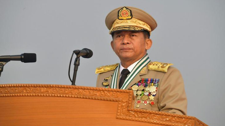 মিয়ানমারে বিদ্রোহীদের শান্তি আলোচনার আহ্বান জান্তাপ্রধানের