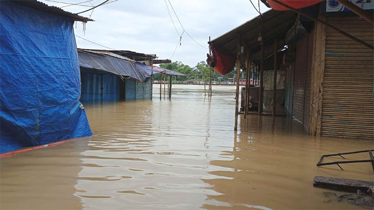 বাড়ির উঠানে বন্যার পানিতে ডুবে প্রাণ গেল ২ শিশুর