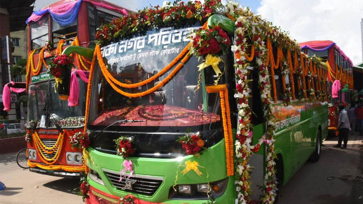 নতুন ১০০ বাস দিয়ে আরও দুই রুটে ঢাকা নগর পরিবহণ চালু