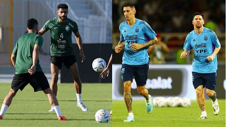 এক নজরে আর্জেন্টিনা-সৌদি আরব লড়াই