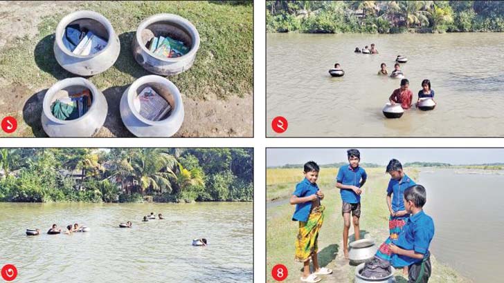 জীবনবাজি রেখে স্কুলে যাওয়া