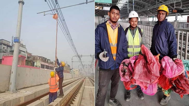 লাইনে ফানুস আটকা মেট্রো চলাচল দুই ঘণ্টা বিঘ্নিত