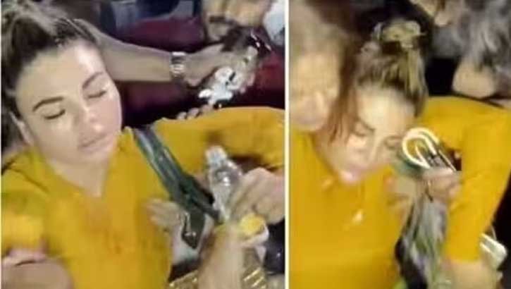 থানার বাইরে জ্ঞান হারালেন রাখি