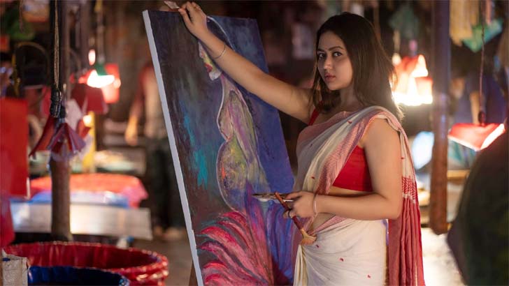 মাছের বাজারে গিয়ে ছবি আঁকায় ব্যস্ত ভাবনা