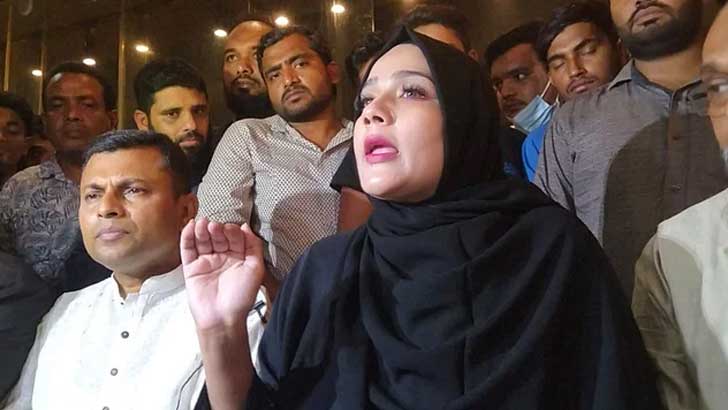 মুক্তি পেয়ে সংবাদ সম্মেলনে যা বললেন মাহিয়া মাহি (ভিডিও)