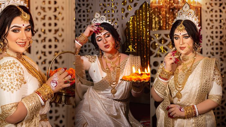 নববধূর সাজে যে বার্তা দিলেন অপু বিশ্বাস