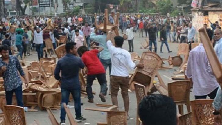 ছাত্রলীগের দুই গ্রুপের সংঘর্ষে কাউন্সিলরসহ আহত ১০