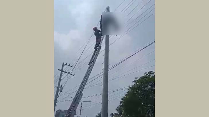 কাজ করার সময় বিদ্যুৎ সংযোগ, মৃত্যুর পর তারে ঝুলে ছিলেন লাইনম্যান
