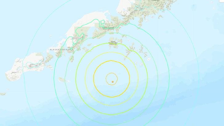 আলাস্কা উপদ্বীপে ভূমিকম্পের পর সুনামি সতর্কতা