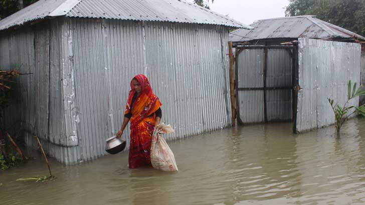 তিস্তার পানি বিপৎসীমা পার, ৫ শতাধিক পরিবার পানিবন্দি