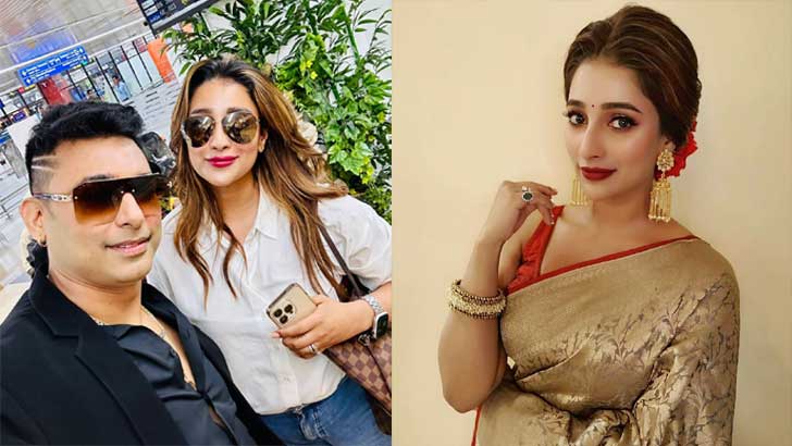 বিমানবন্দরে সায়ন্তিকাকে বরণ করলেন জায়েদ খান