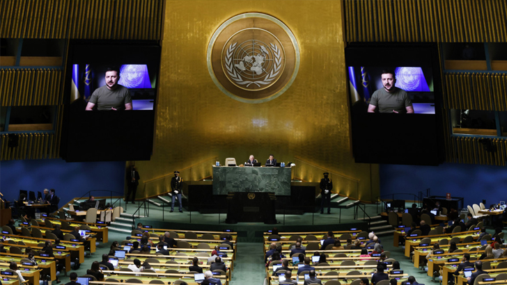 জাতিসংঘে ইউক্রেন যুদ্ধ নিয়ে যা বলবেন জেলেনস্কি