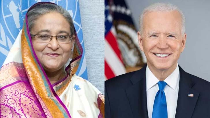 বাইডেনের সংবর্ধনা অনুষ্ঠানে প্রধানমন্ত্রী