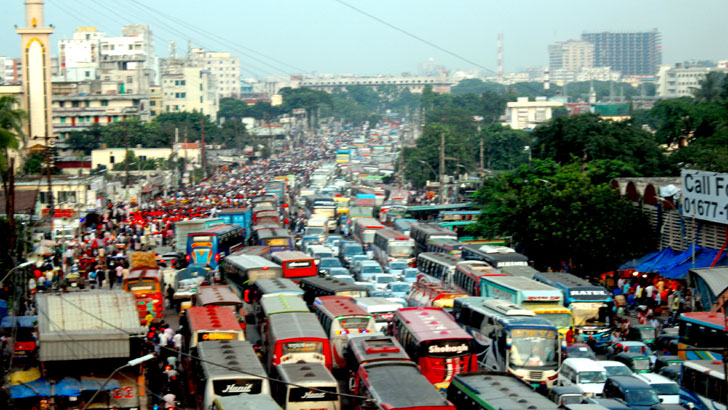 ঢাকায় দুই ঘণ্টায় ৪৬ মিনিট নষ্ট হয় যানজটে: সিপিডি