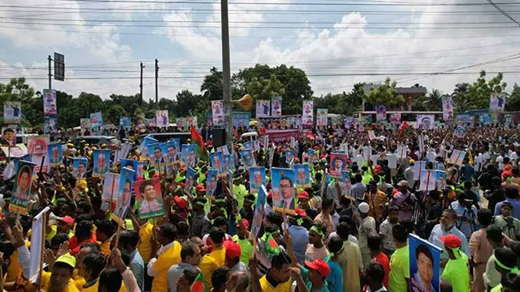 ময়মনসিংহ থেকে কিশোরগঞ্জের পথে বিএনপির রোডমার্চ