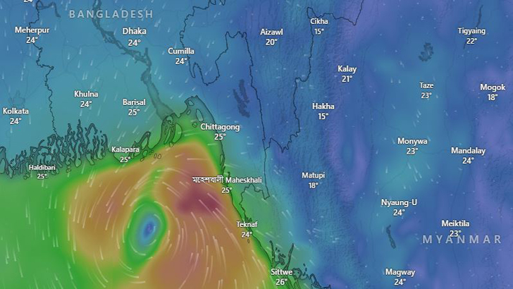 ঘূর্ণিঝড় ‌‘হামুন’র তাণ্ডব, কক্সবাজারে ৩ জনের মৃত্যু