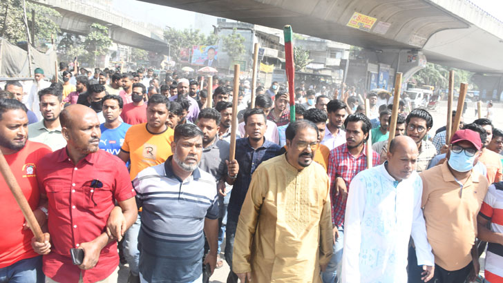 রাজপথ দখলে দিনভর রাজধানীতে আওয়ামী লীগের মিছিল-শোডাউন
