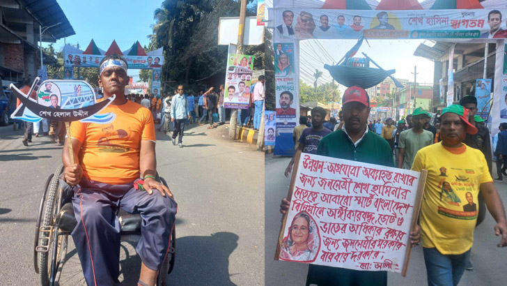 বঙ্গবন্ধুকন্যার প্রতি কৃতজ্ঞতা জানাতে এসেছেন তারা