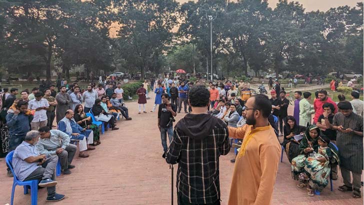 জাবিতে ফিলিস্তিনি জনগণের পক্ষে কবিতা সমাবেশ