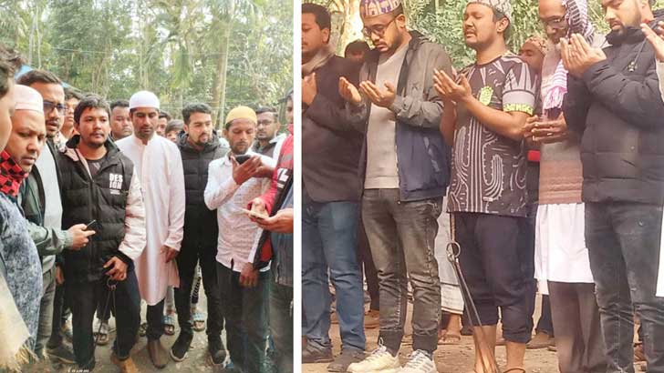 ডান্ডাবেড়ি নিয়েই বাবার জানাজায় ছাত্রদল নেতা, দেশজুড়ে সমালোচনা ঝড়