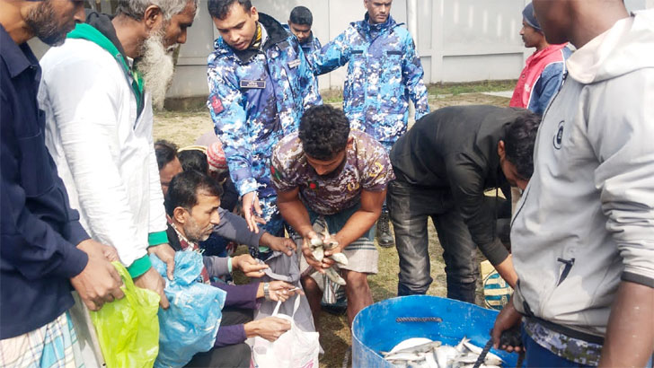 চাঁদপুরে পাচারকালে ৬৫ মন জাটকা জব্দ